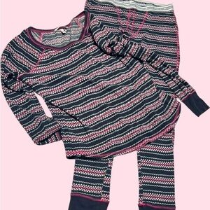 Victoria's Secret Navy and Pink Pajama Set